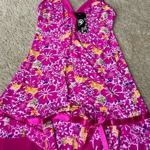 Floral Pink and Yellow Dress
